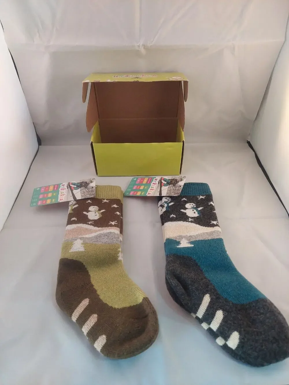 Kids Merino Wool Ski Socks 2 Pairs XXS (5-7) Ages 1-3 New In Box Nice Cute Warm